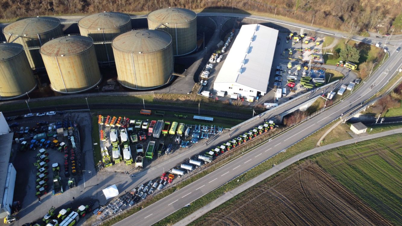 Vue aérienne des Serco Open à Oberbipp.