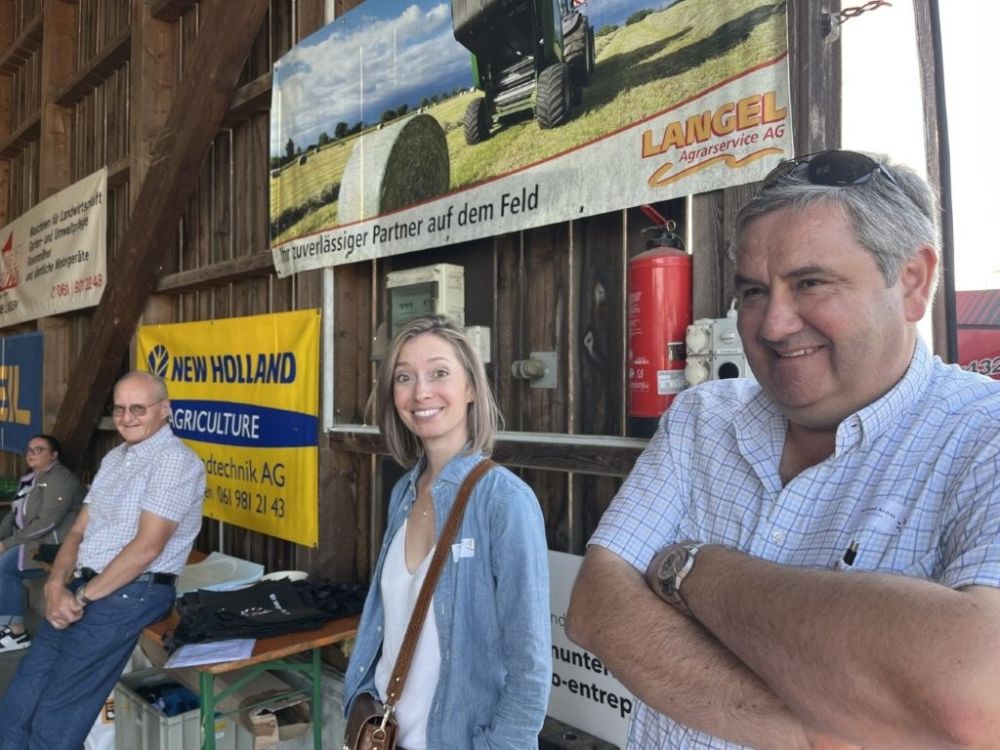 Vizepräsident Fernand Andrey - gut gelaunt (r.). Links August Wick, CBT.