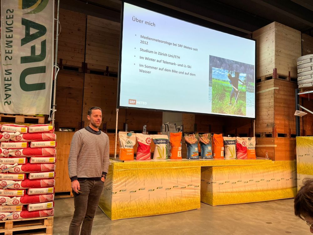 Gaudenz Flury von SRF Meteo wies auf die globale Erwärmung hin. Bild: kim