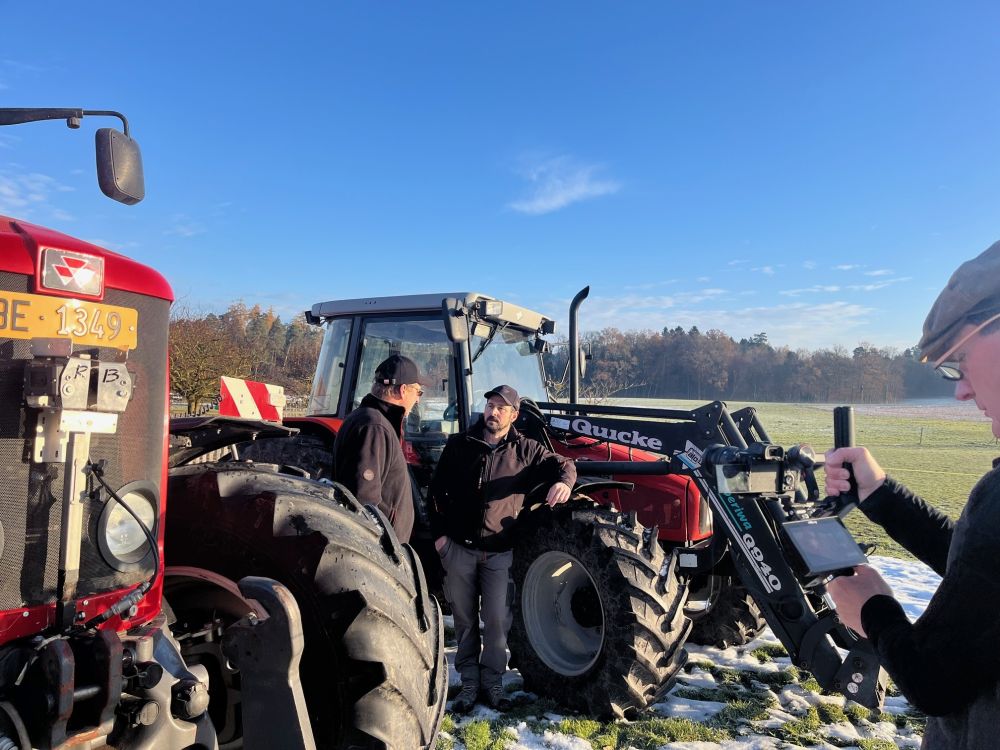 Le tournage sur l'exploitation salariale de Markus Kneubühl. Image : kim