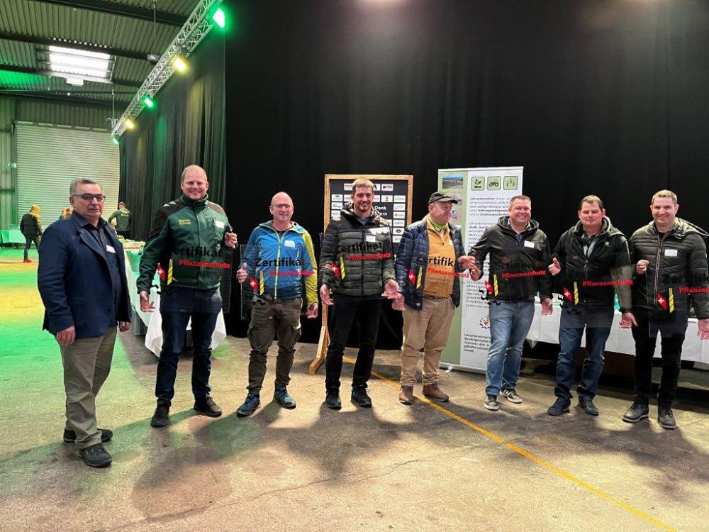 Certificat Protection des plantes : Michael Suter, Harald Jöhr, Gregory Hofer, Ruedi Daepp, Dominic Kämpf, Fabian Ulmann, Lukas Nussbaumer. Photo : kim